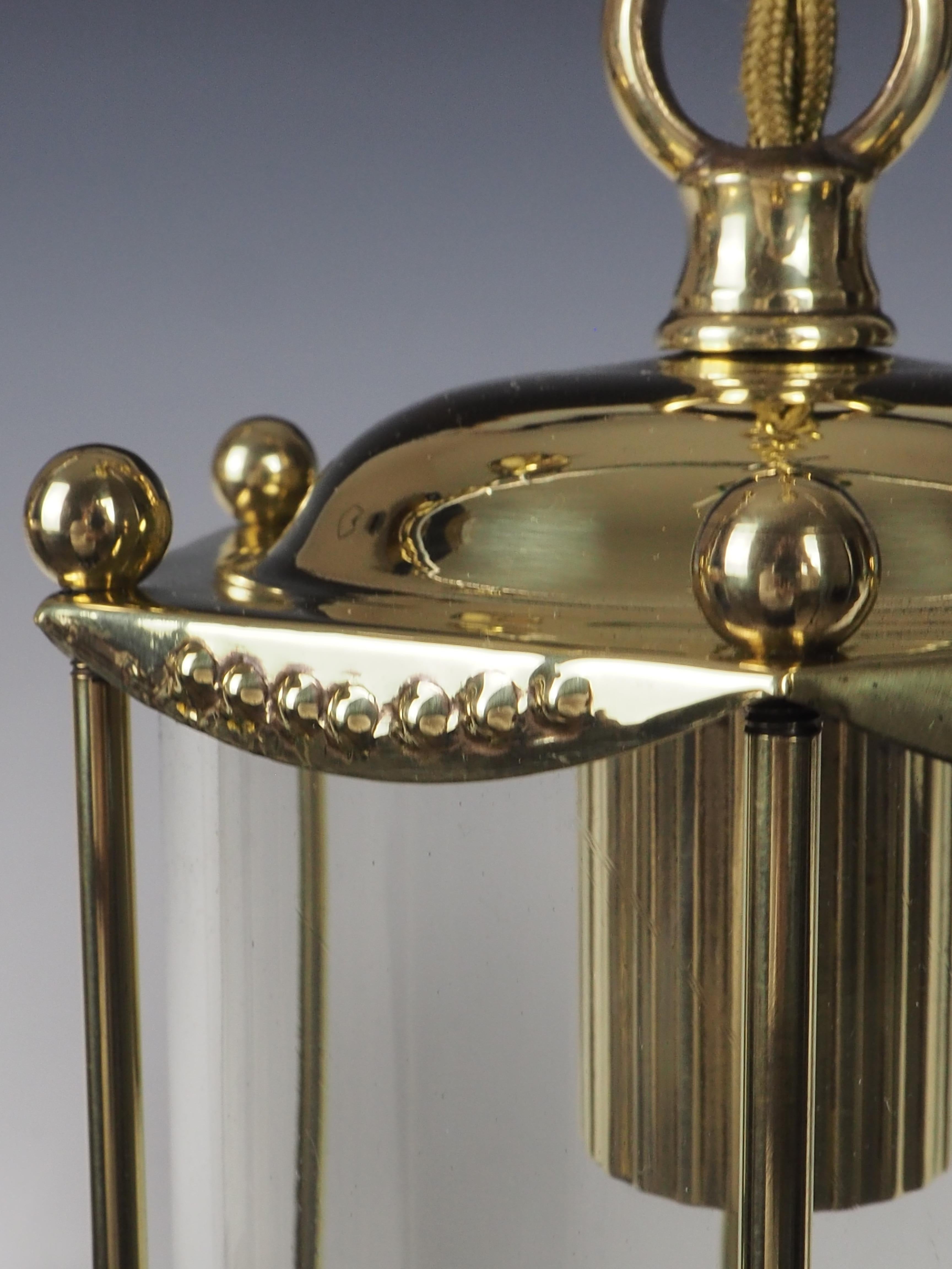 Antique Pair of Brass Ceiling Lanterns For Sale 14