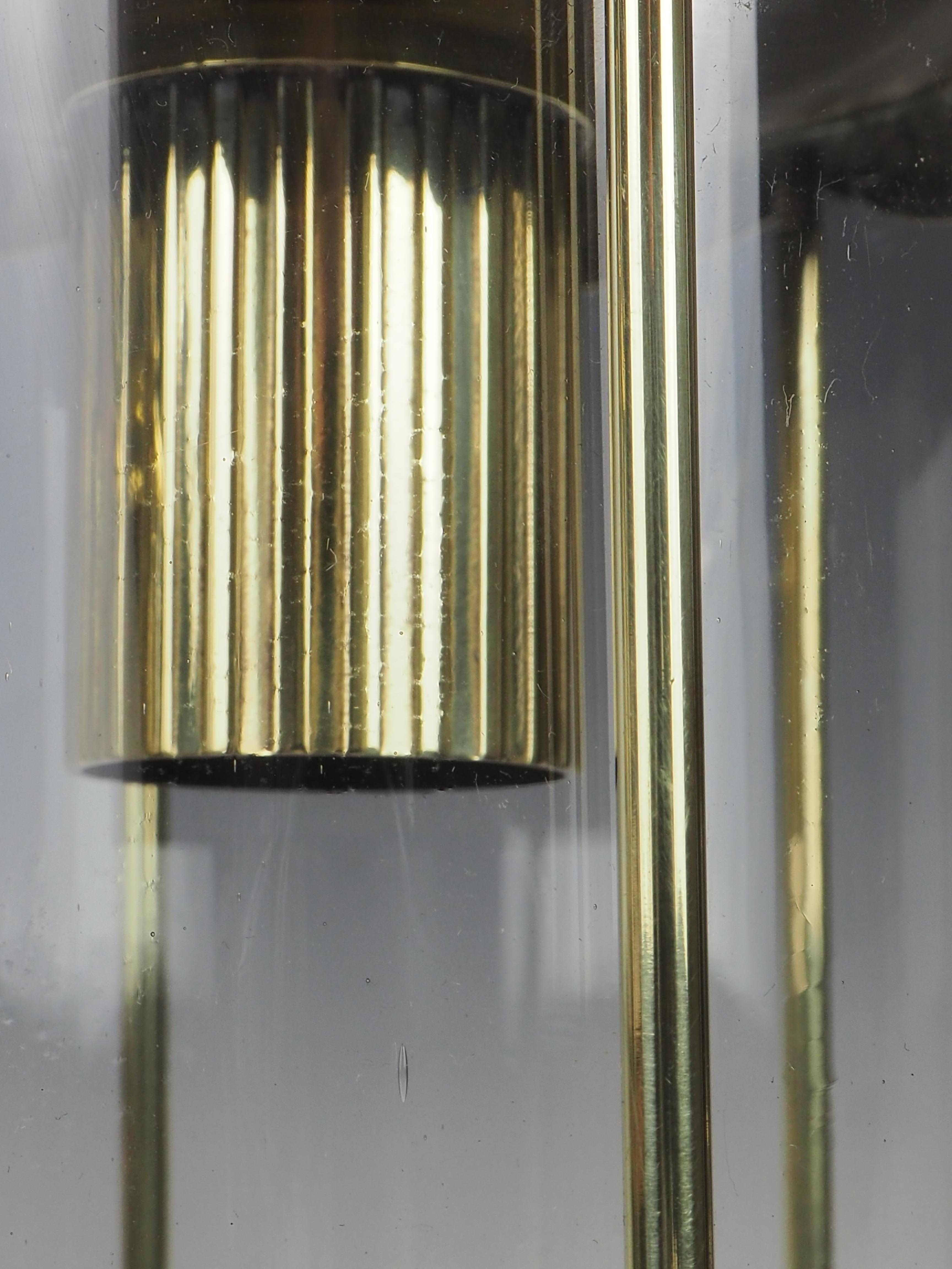 Antique Pair of Brass Ceiling Lanterns For Sale 4
