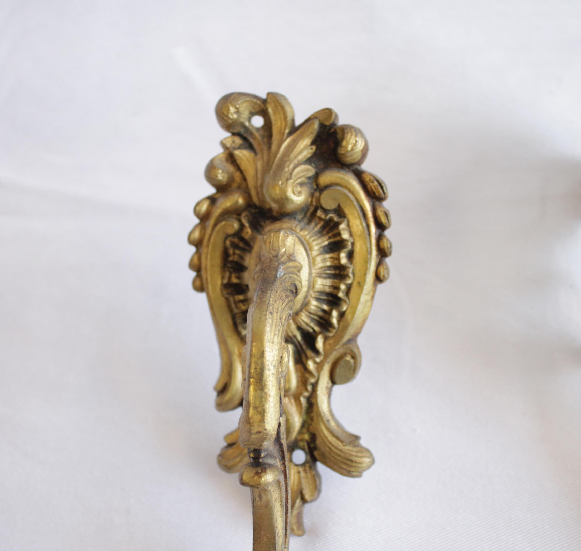 vintage brass curtain tie backs