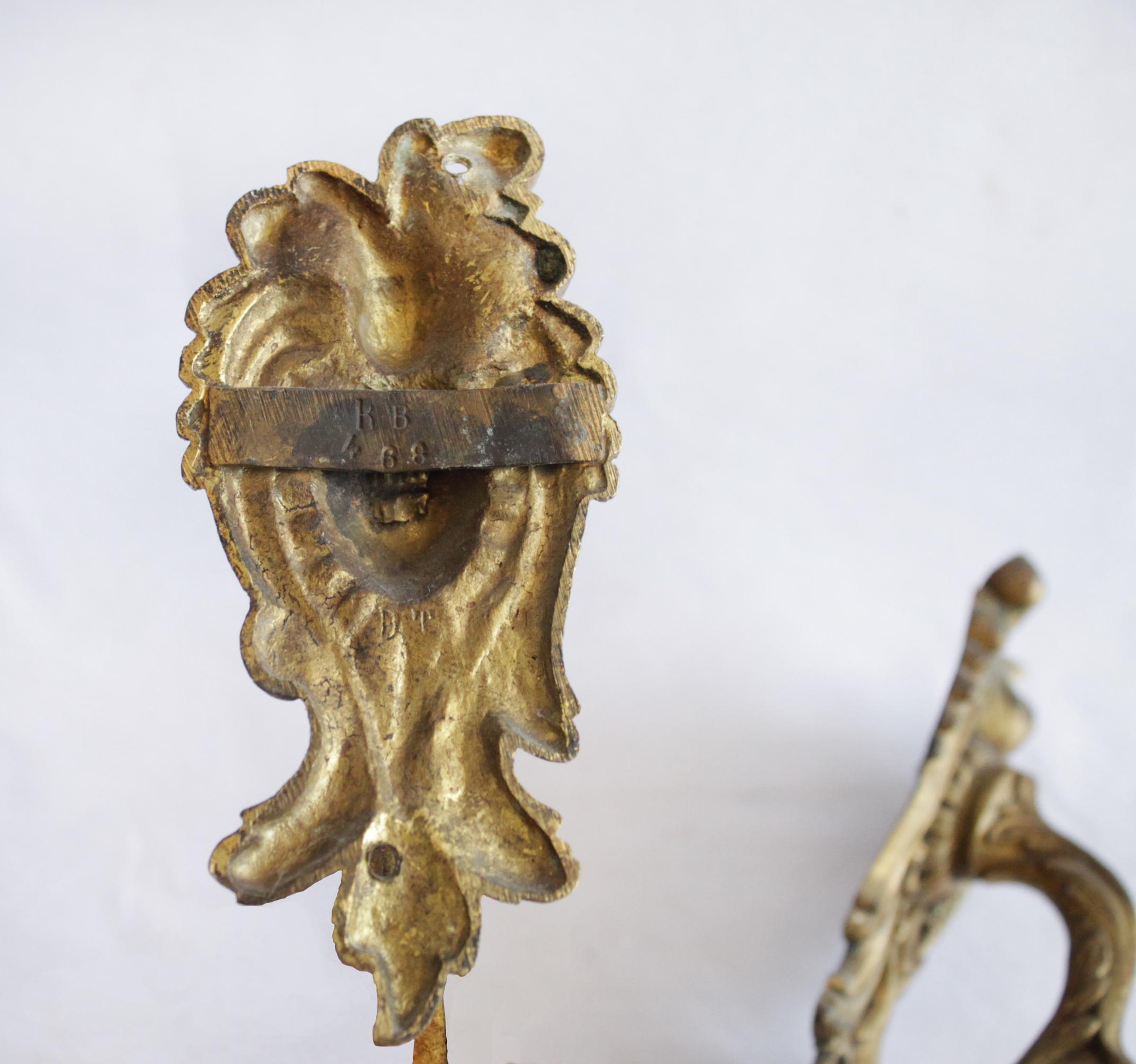 2 pieces Antique French Louis Gilded Curtain Buckle/Tie Back 1 Pair 