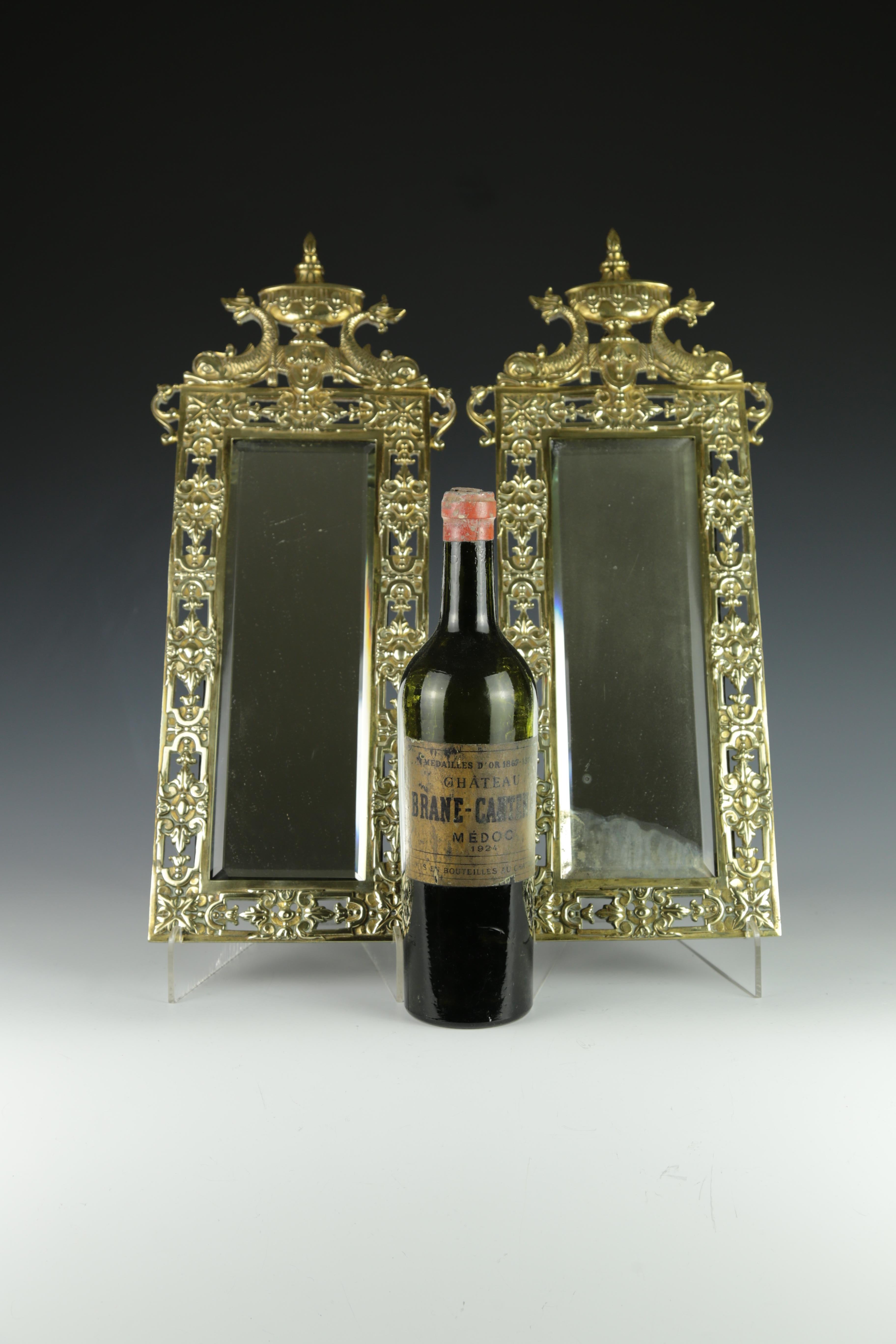 Biseauté Ancienne paire de miroirs muraux victoriens britanniques en vente