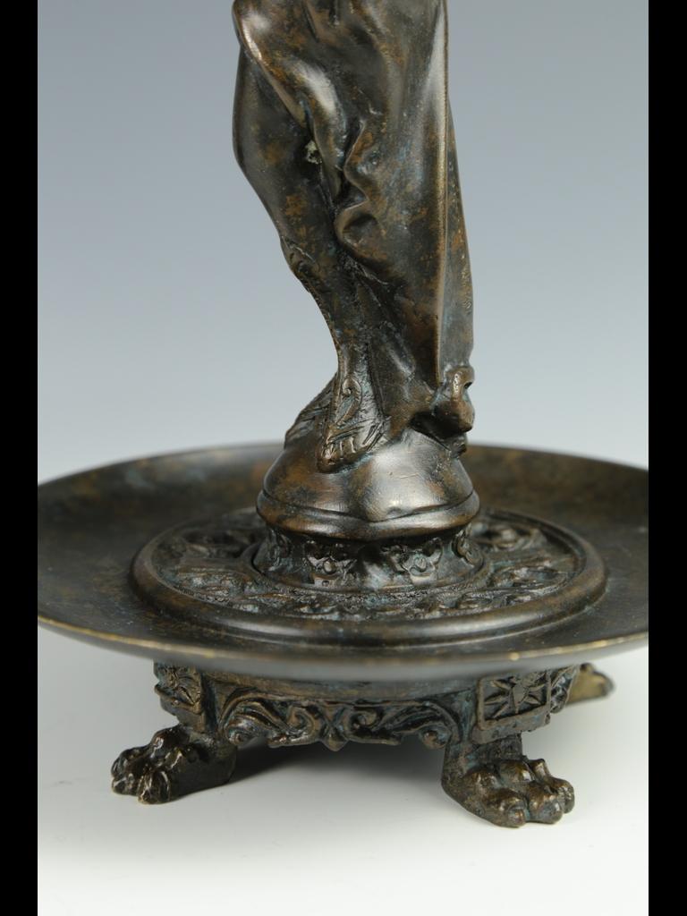 Paire de candélabres anciens en bronze de déesses d'Athènes par F. Souchal, Paris (vers 1850) en vente 6