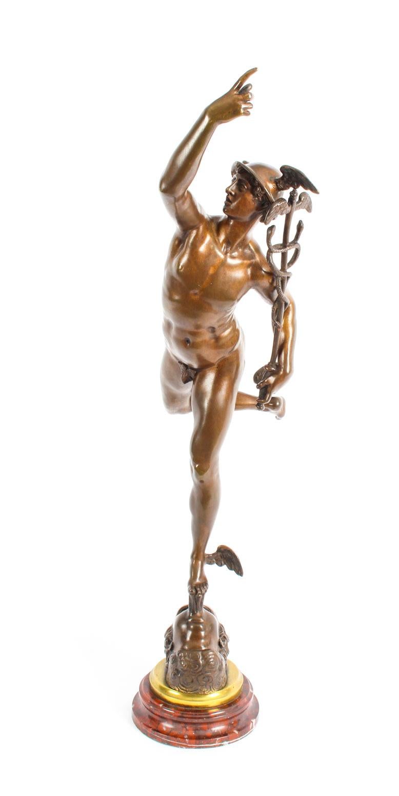 Antique Pair of Bronzes of Mercury & Fortuna After Giambologna & Fulconis 5