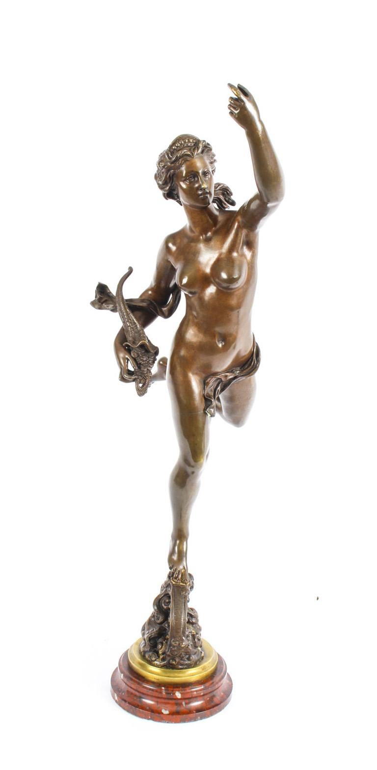 Antique Pair of Bronzes of Mercury & Fortuna After Giambologna & Fulconis 7