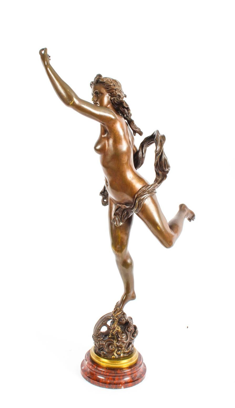 Antique Pair of Bronzes of Mercury & Fortuna After Giambologna & Fulconis 8