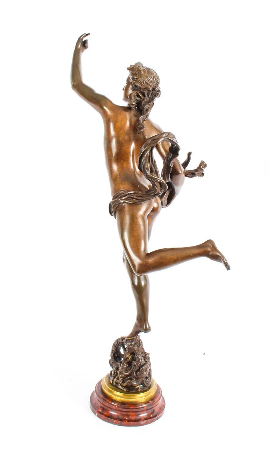Antique Pair of Bronzes of Mercury & Fortuna After Giambologna & Fulconis 9