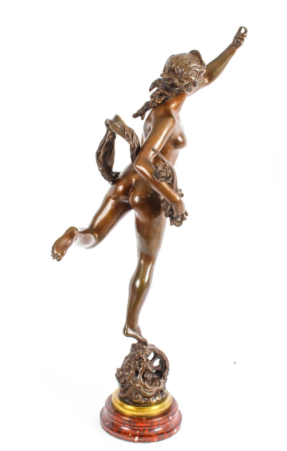 Antique Pair of Bronzes of Mercury & Fortuna After Giambologna & Fulconis 10