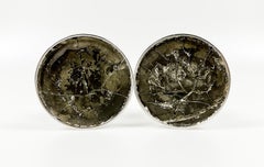 Antikes Paar Kerzenhalter aus Sterlingsilber im Art déco-Stil, 1940er Jahre