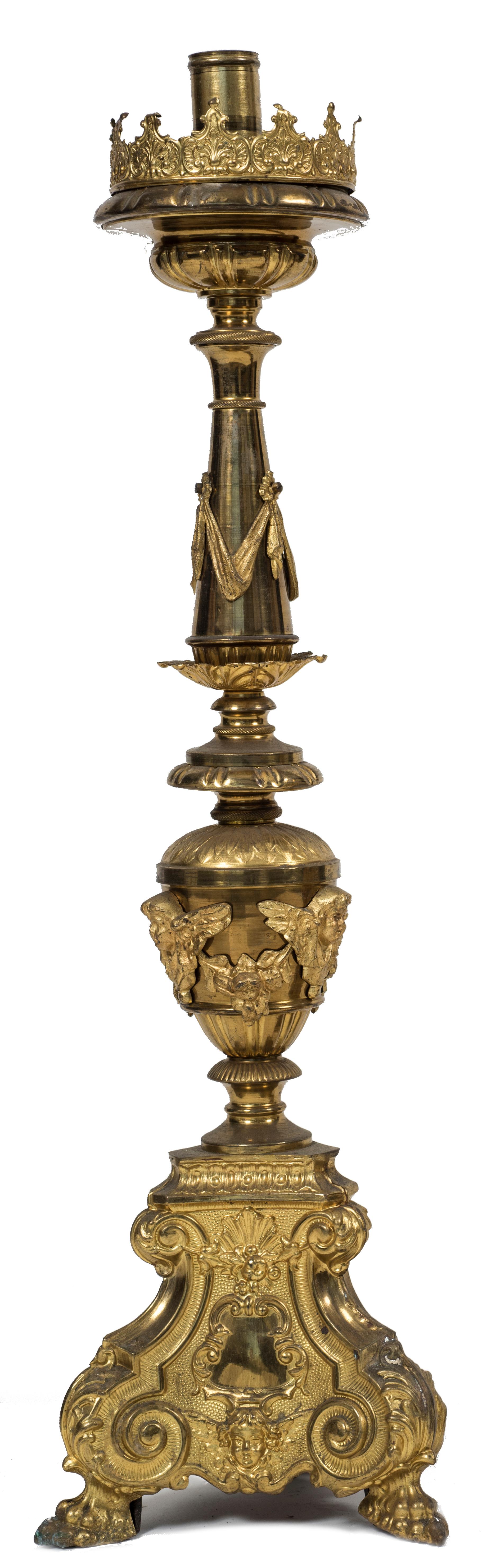 Italian Antique Pair of Candlesticks, Italy, 18th Century