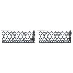 Antique Pair of Cast Iron Balcony-Fence Corners, 19th Century