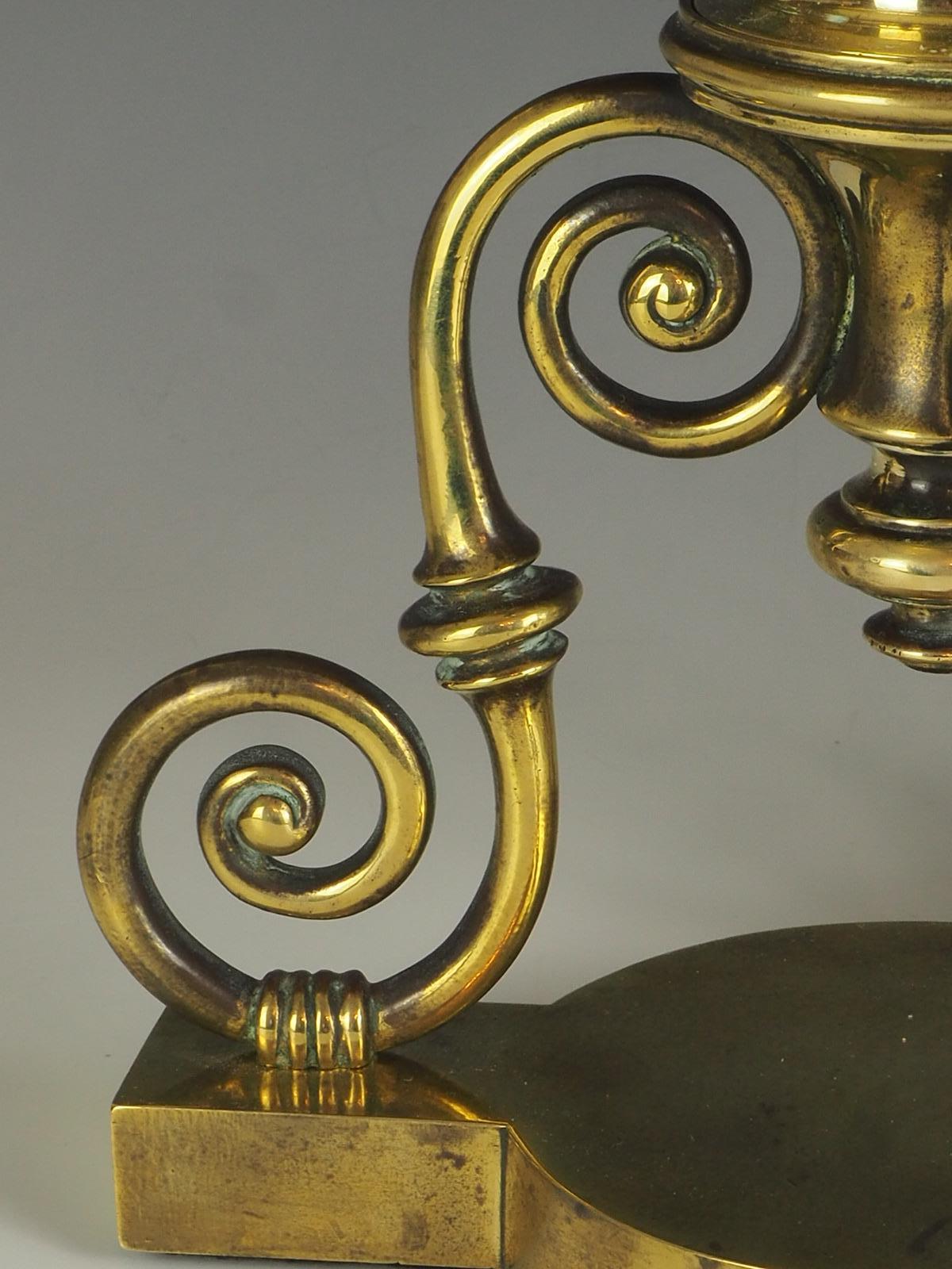Antique Pair of Celadon Porcelain Table Lamps For Sale 7