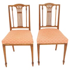 Antique Set 6 of Chairs, Sheraton Style, Inlaid Walnut, Scotland, 1910, B2570B