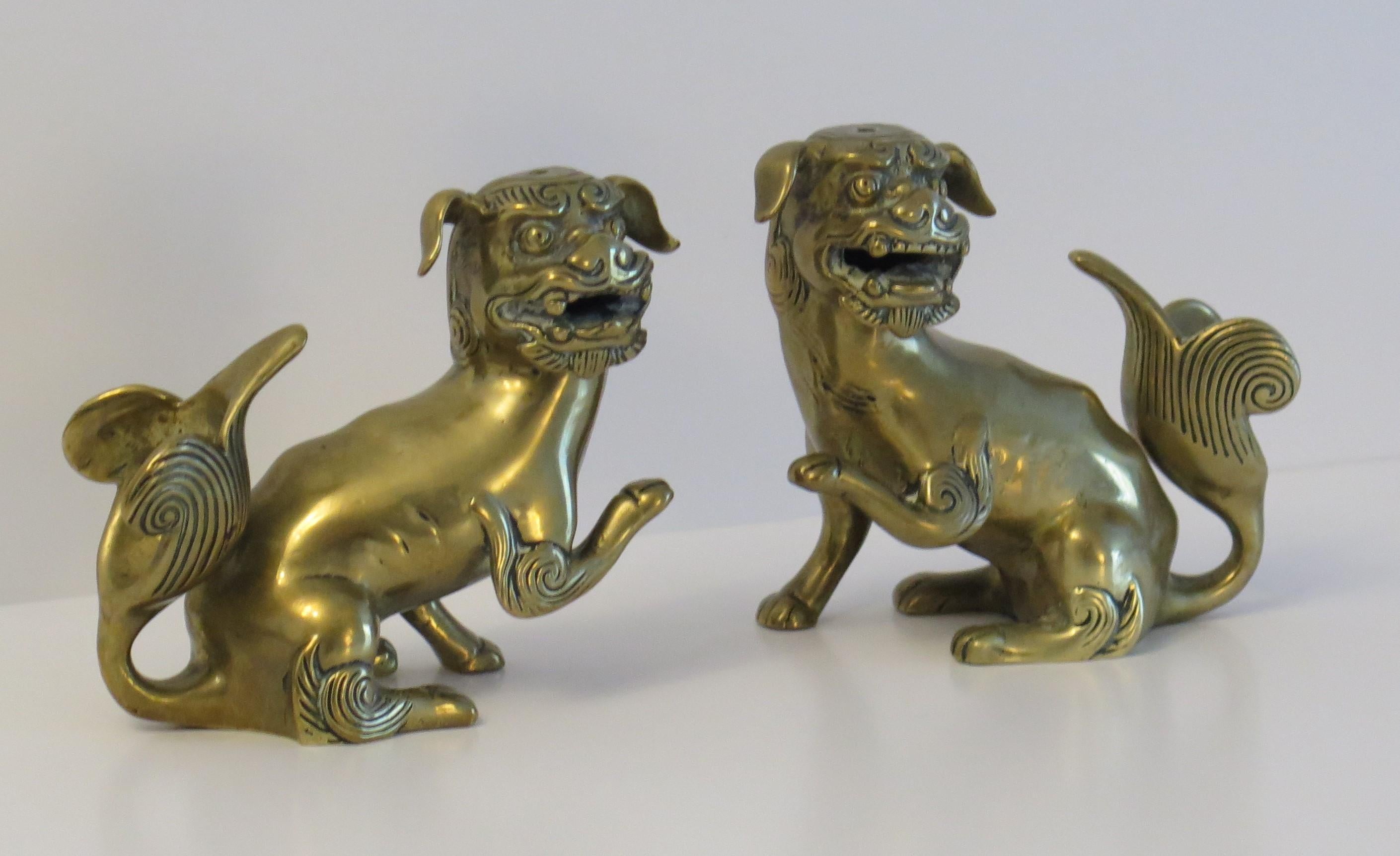 bronze foo dogs antique