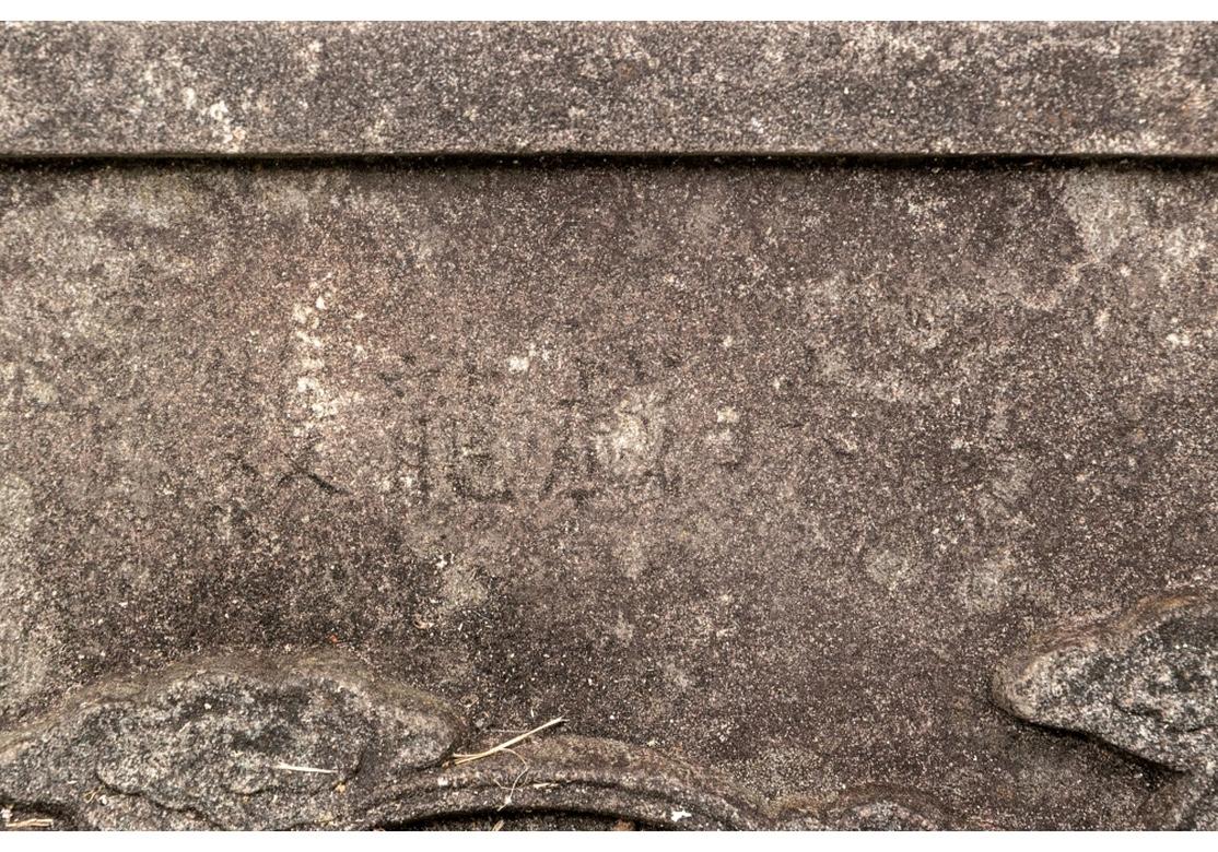 Antikes Paar chinesischer geschnitzter Stein-Gartentafeln mit Drachen im Angebot 7