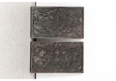 Extraordinary Antique Pair Of Chinese Stone Garden Panels With Dragons