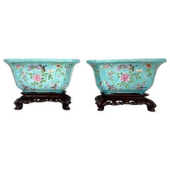 Antique Pair of Chinese Porcelain Jardinières
