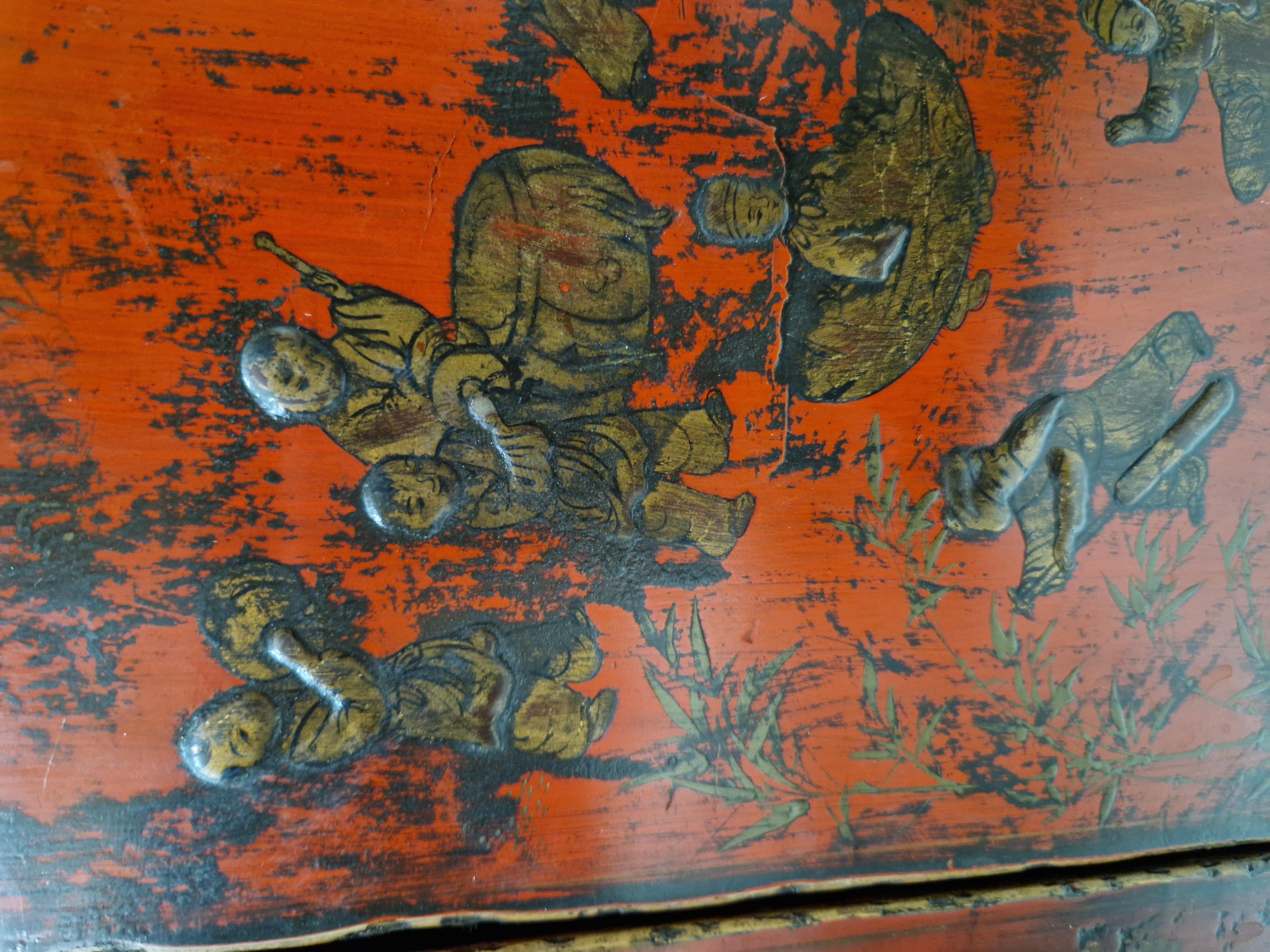 French Antique Pair of Chinese Qing Dynasty Nightstands