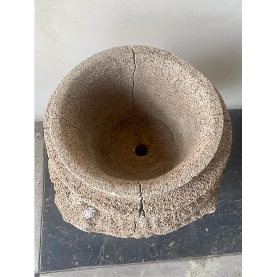 Carved Antique Pair of Concrete Urns For Sale