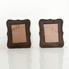Antique Pair of Decorative Scroll Carved Wood Picture Frames
