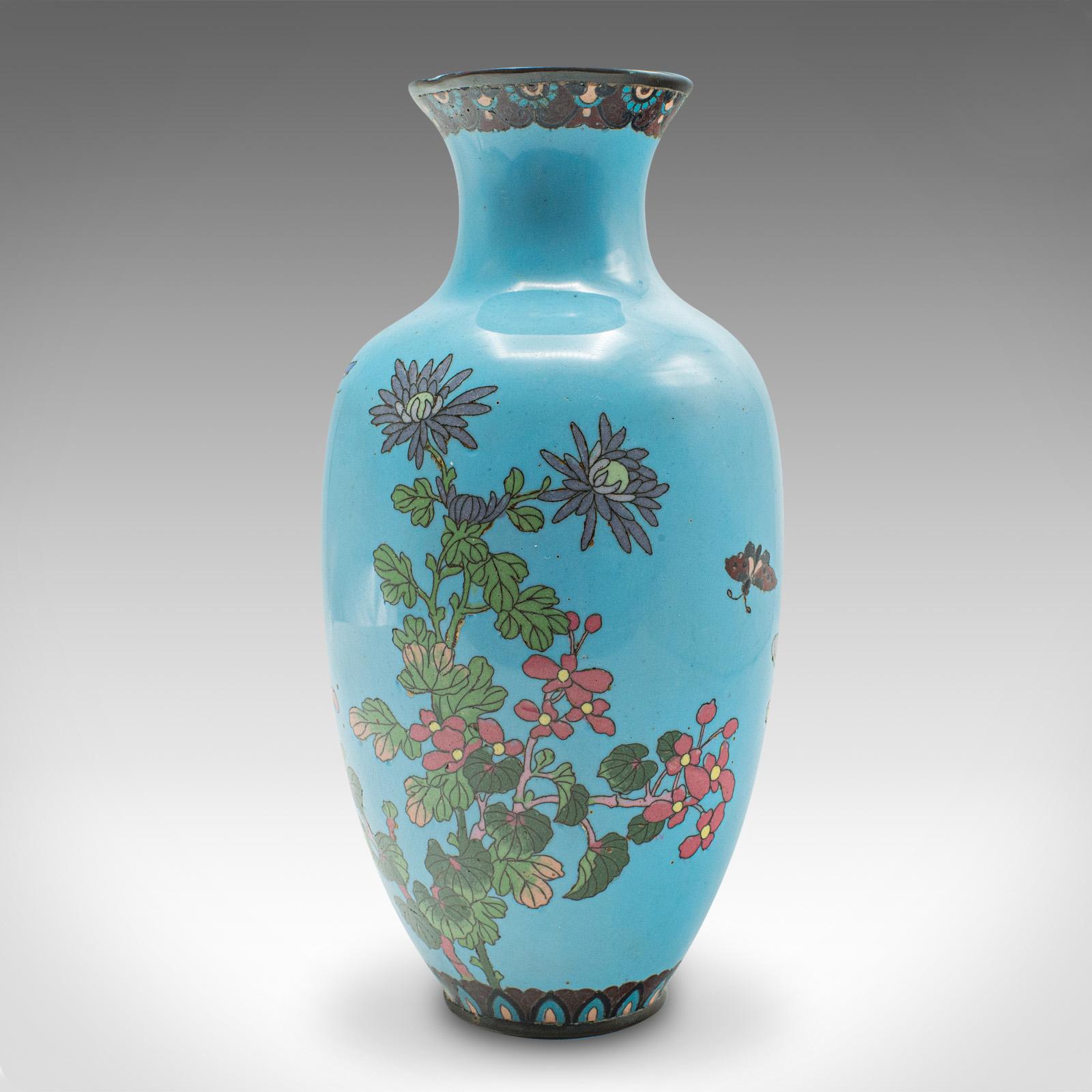 Antique Pair Of Display Urns, Japanese, Cloisonne, Posy Vase, Meiji, Victorian 1