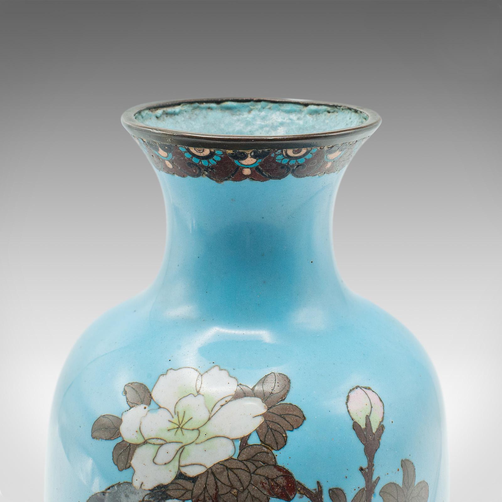 Antique Pair Of Display Urns, Japanese, Cloisonne, Posy Vase, Meiji, Victorian 2