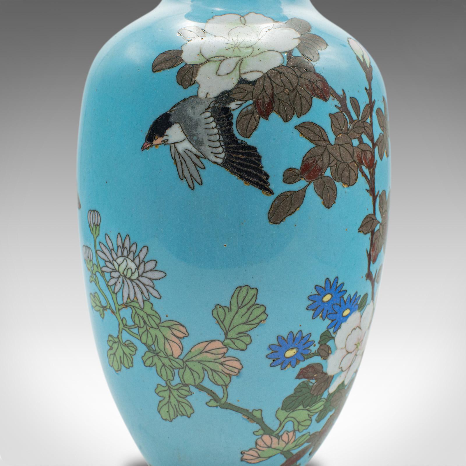 Antique Pair Of Display Urns, Japanese, Cloisonne, Posy Vase, Meiji, Victorian 4