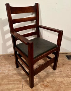Antique an EARLY cir 1902 GUSTAV STICKLEY Arm Chairs - W7378 SALE 40% OFF