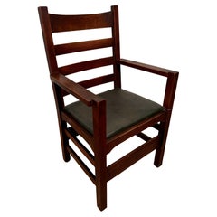 Antique an EARLY cir 1902 GUSTAV STICKLEY Arm Chairs - W7378