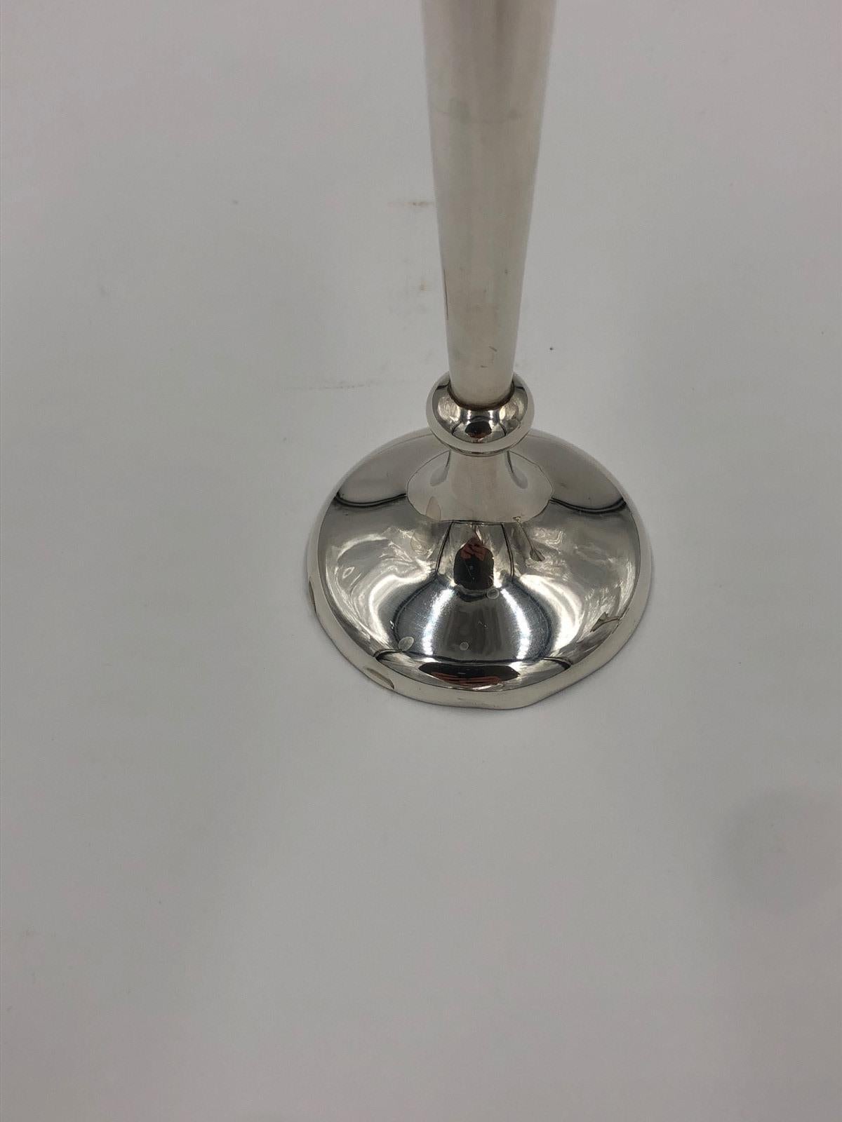 20th Century Antique Pair of Edwardian Silver Spill Vases