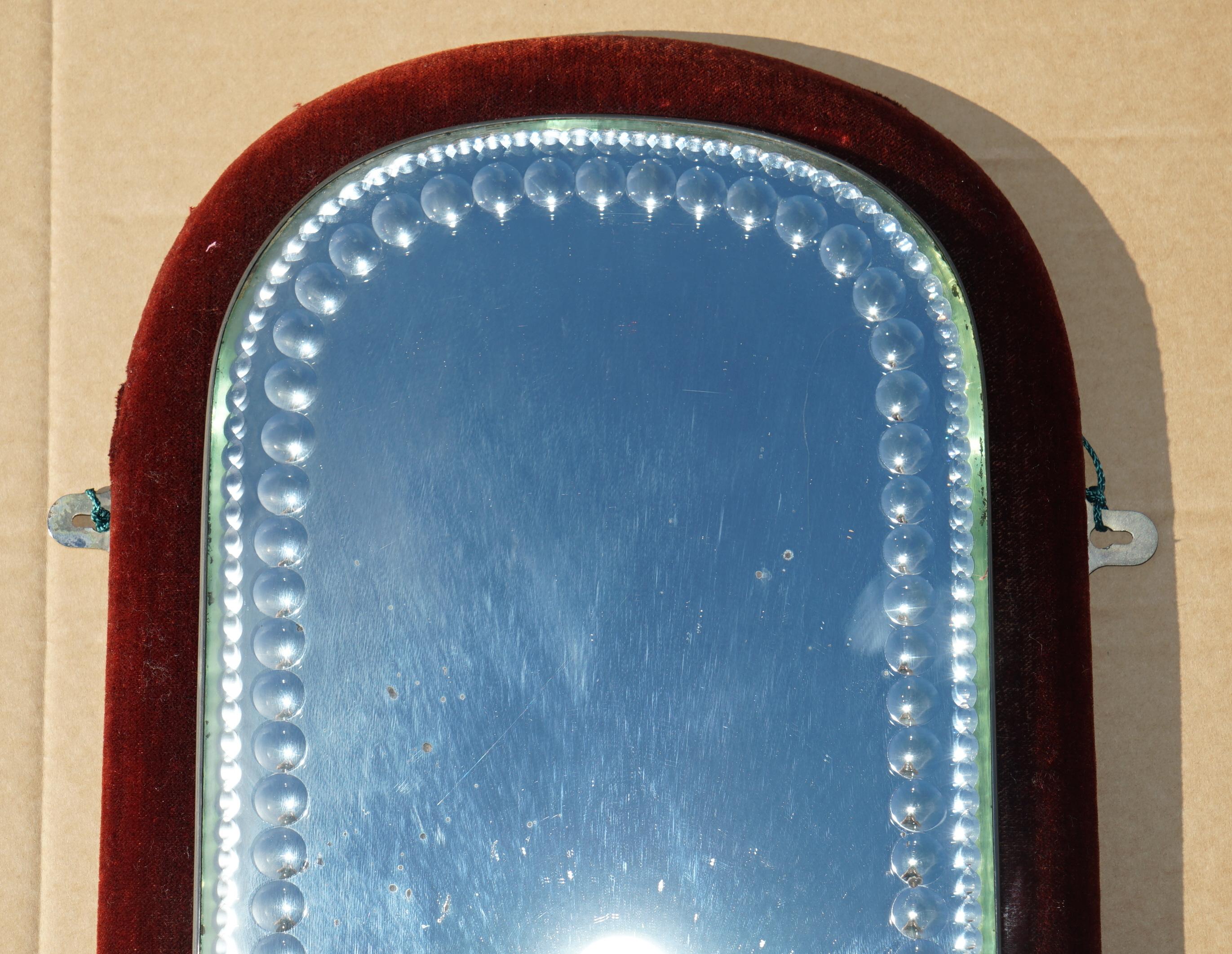 ANTiQUE PAAR ENGLISCH CIRCA 1880 VICTORIAN VELVET DISPLAY SORCERER'S MIRRORS im Angebot 3