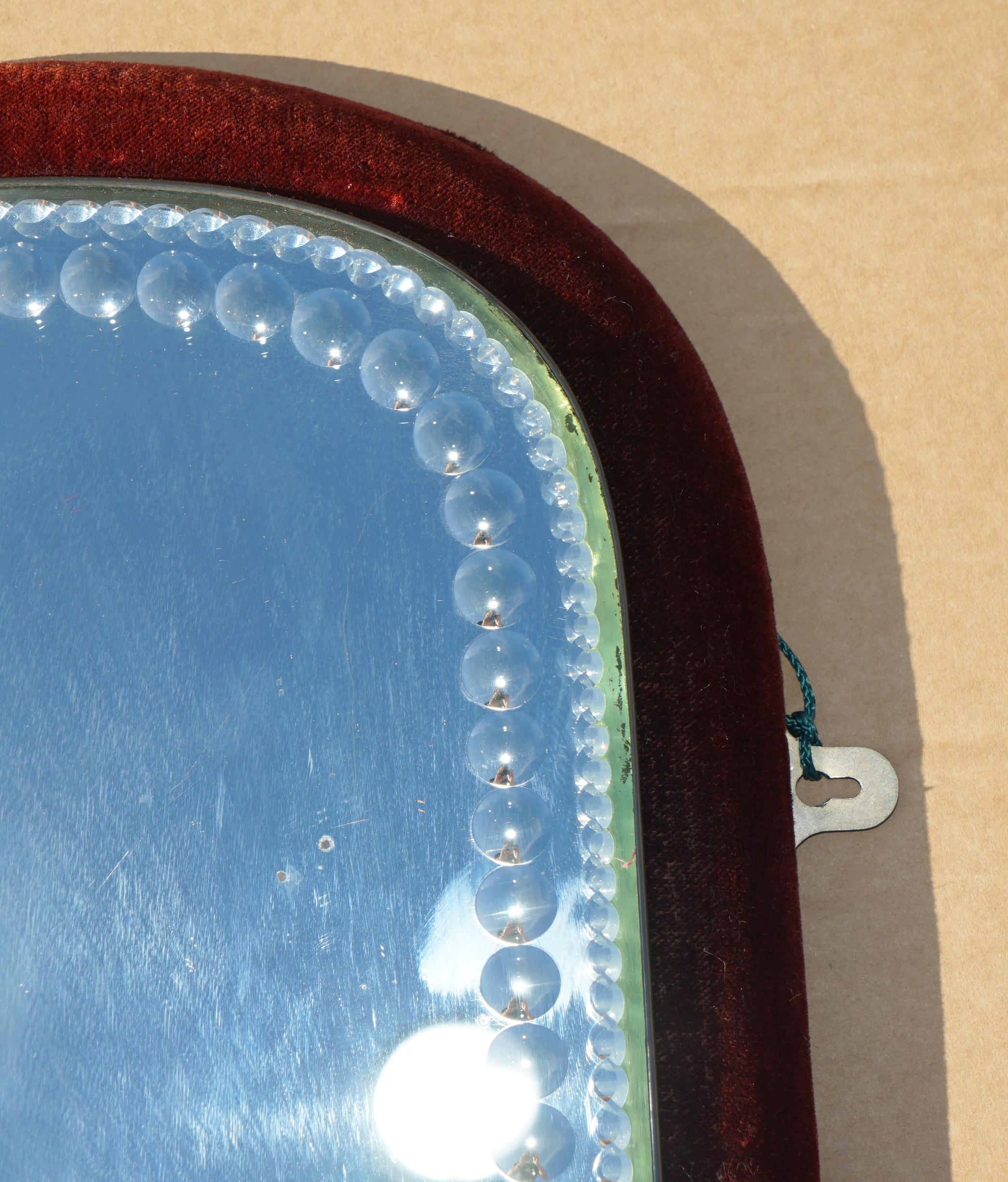 ANTiQUE PAAR ENGLISCH CIRCA 1880 VICTORIAN VELVET DISPLAY SORCERER'S MIRRORS im Angebot 5