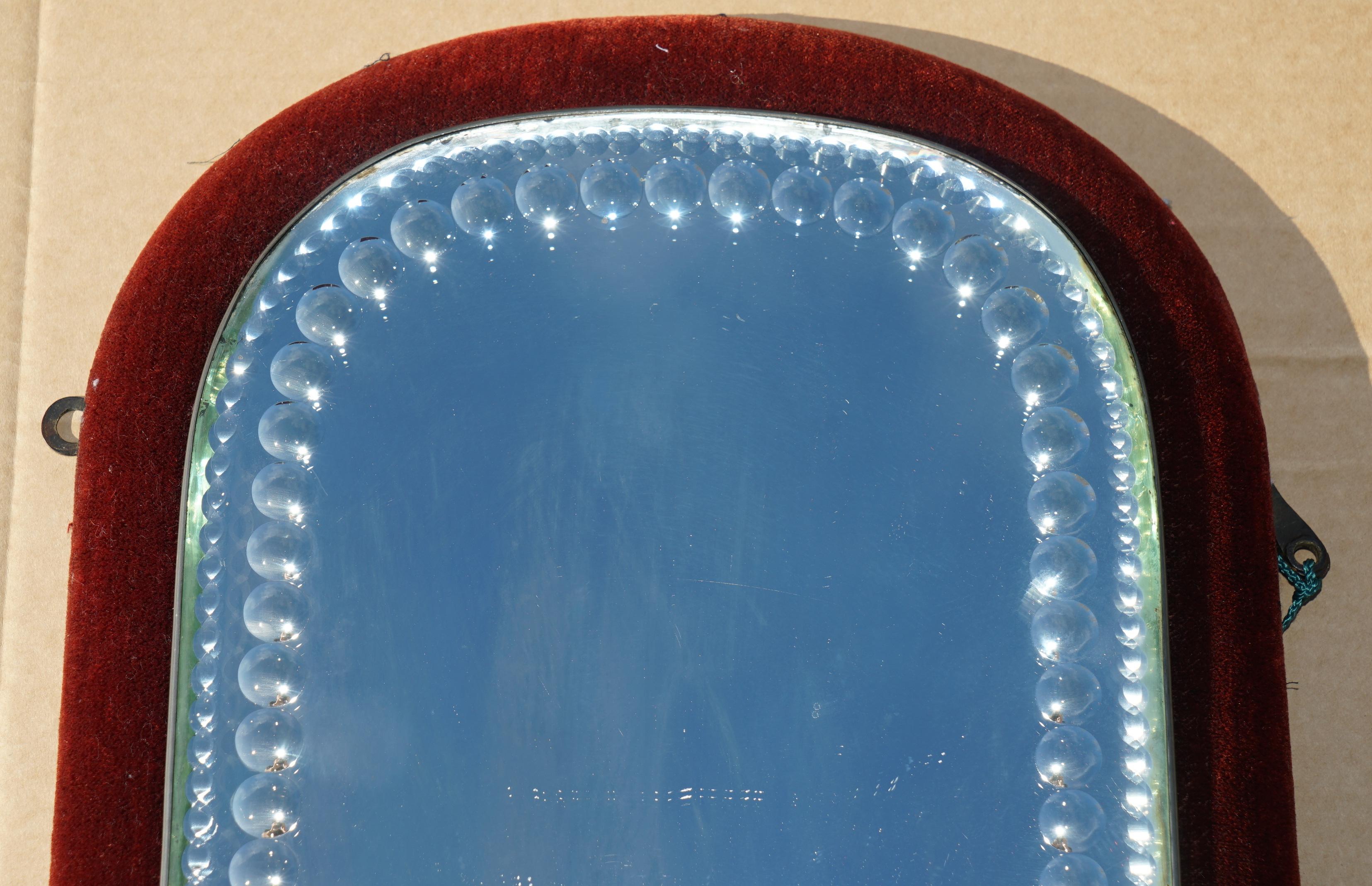 ANTiQUE PAAR ENGLISCH CIRCA 1880 VICTORIAN VELVET DISPLAY SORCERER'S MIRRORS (Viktorianisch) im Angebot