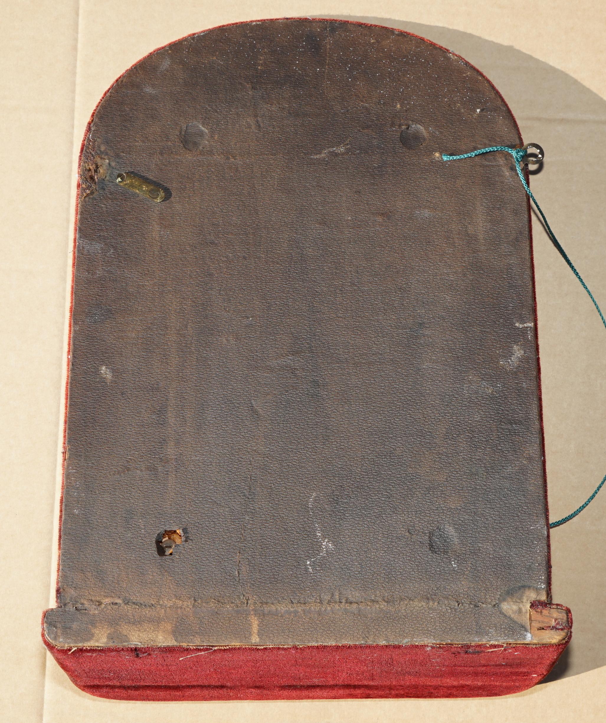 ANTiQUE PAAR ENGLISCH CIRCA 1880 VICTORIAN VELVET DISPLAY SORCERER'S MIRRORS im Angebot 1