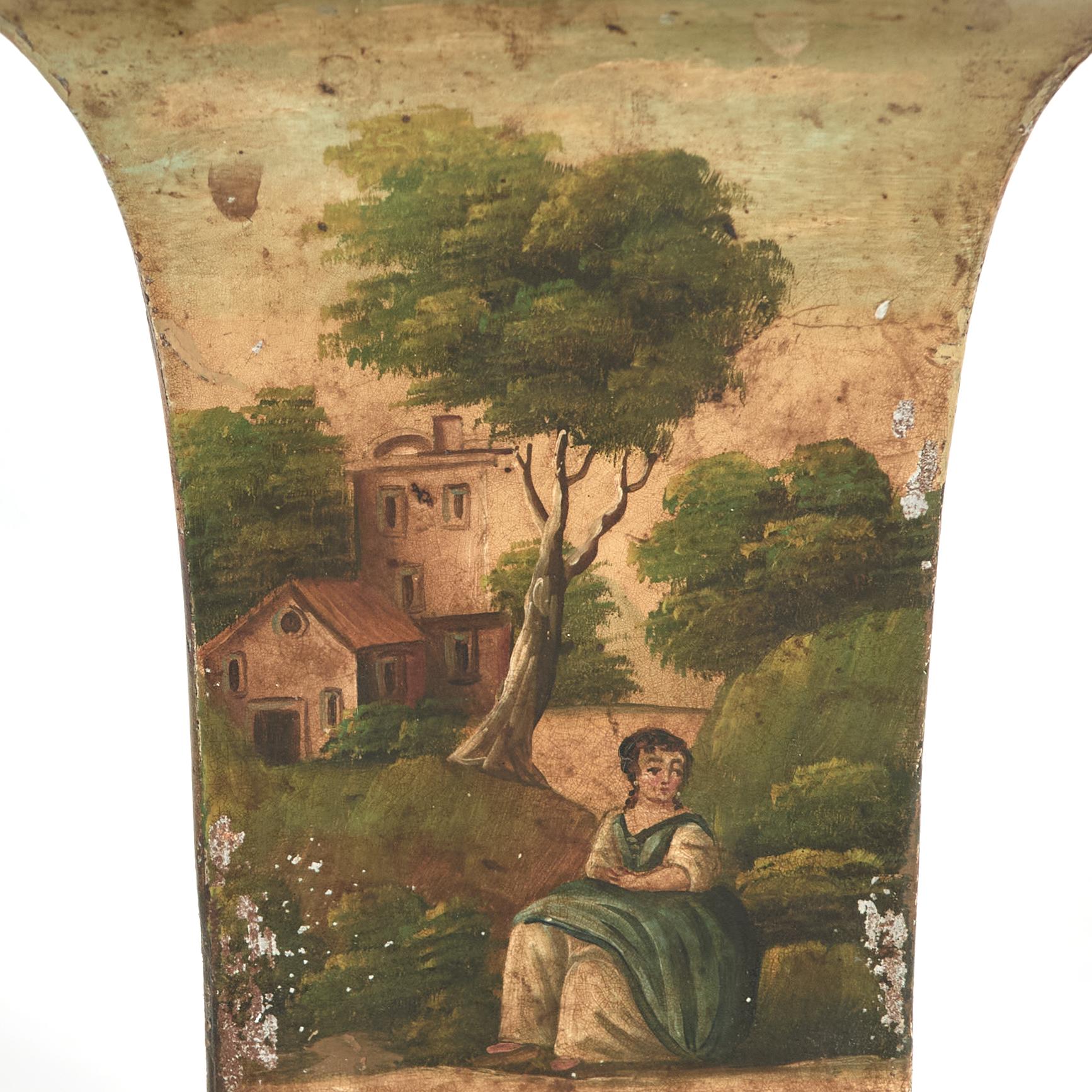 Regency Ancienne paire de jardinières en tôle de style Régence anglaise en vente