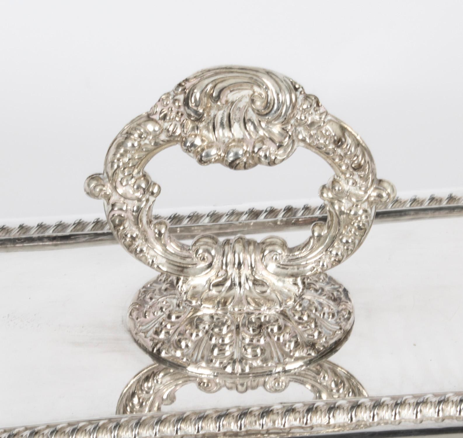 Antique Pair of English Silver Plated Entrée Dishes, Mid-19th Century 4