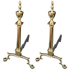 Antique Pair of Federal Andirons