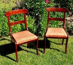 Pareja Antigua de Comedores Federales de Madera de Abedul