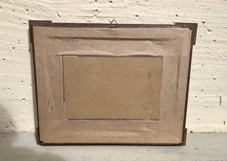 Antique Pair of Folk Art Collages Paintings of Partridges in Tramp Art Frames For Sale at 1stDibs