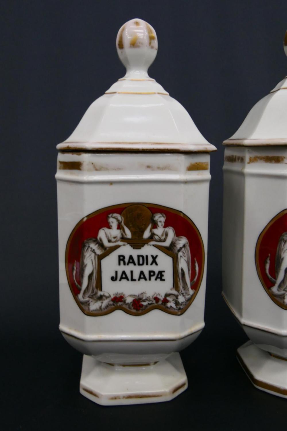 Date to the mid-19th century. Each jar measures about 12