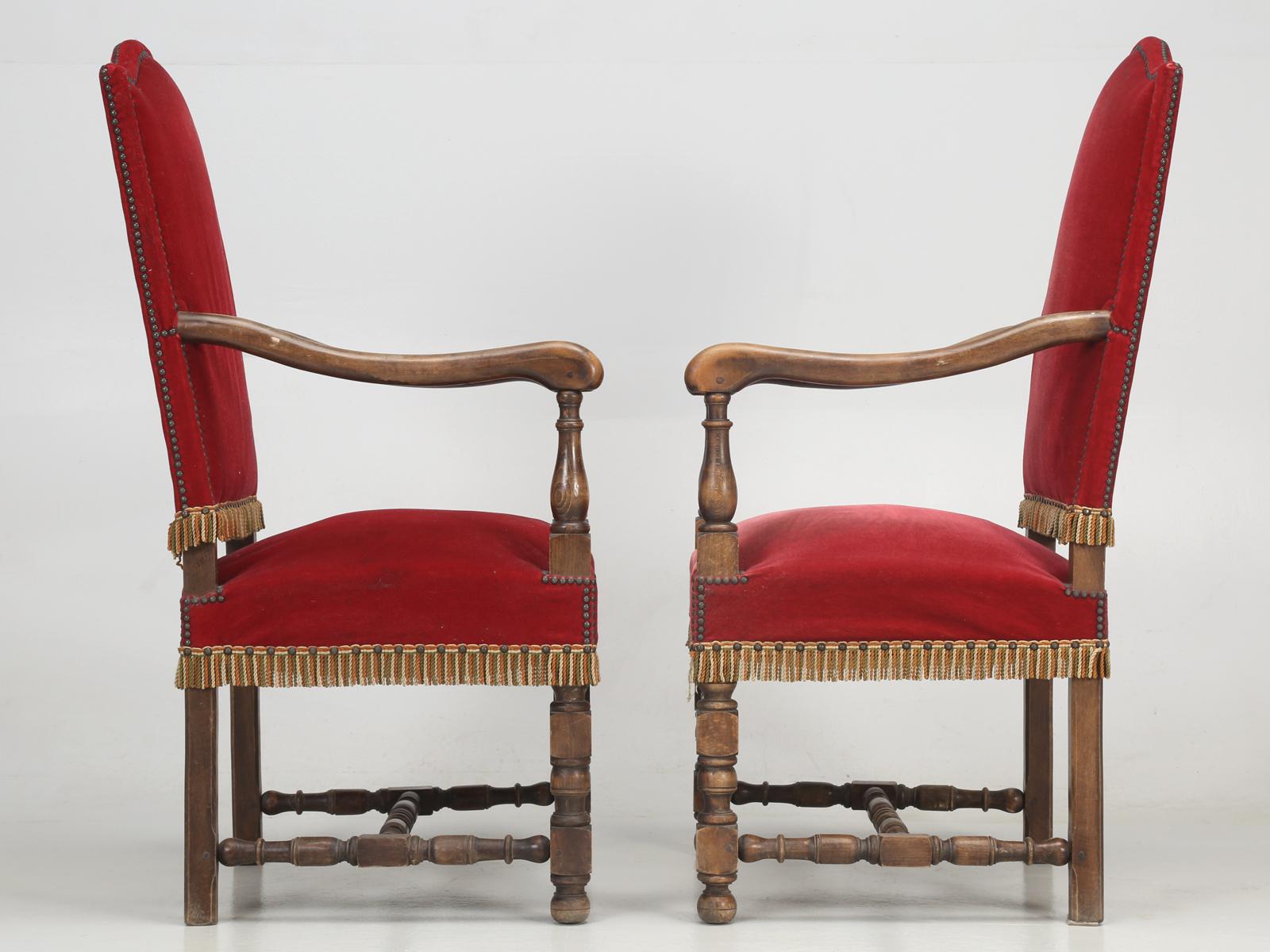 Paire de fauteuils ou fauteuils trônes français anciens, circa 1880, non restaurés  en vente 3