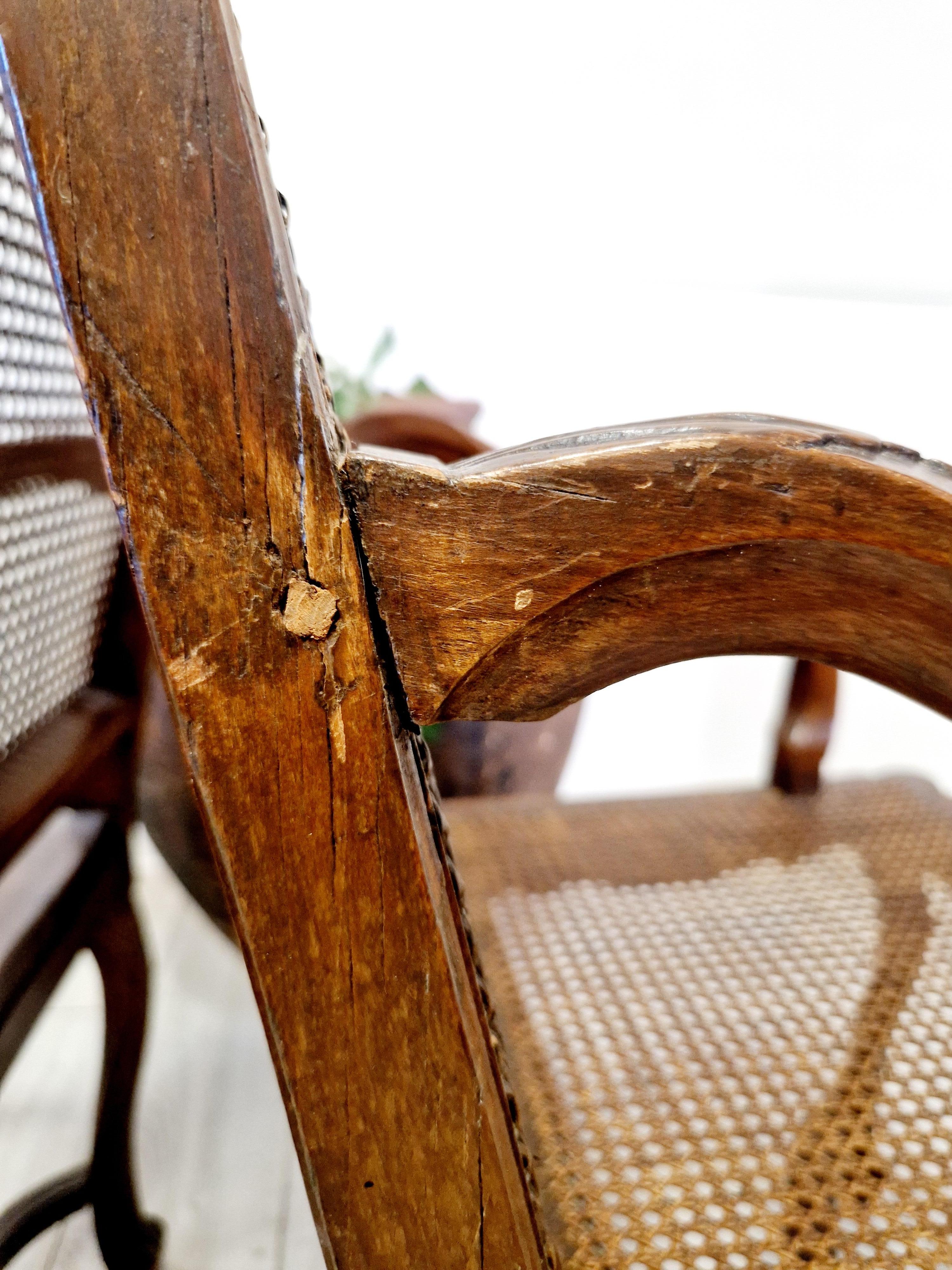 XIXe siècle Antique Paire de Fauteuils Canne Français Période Régence en vente