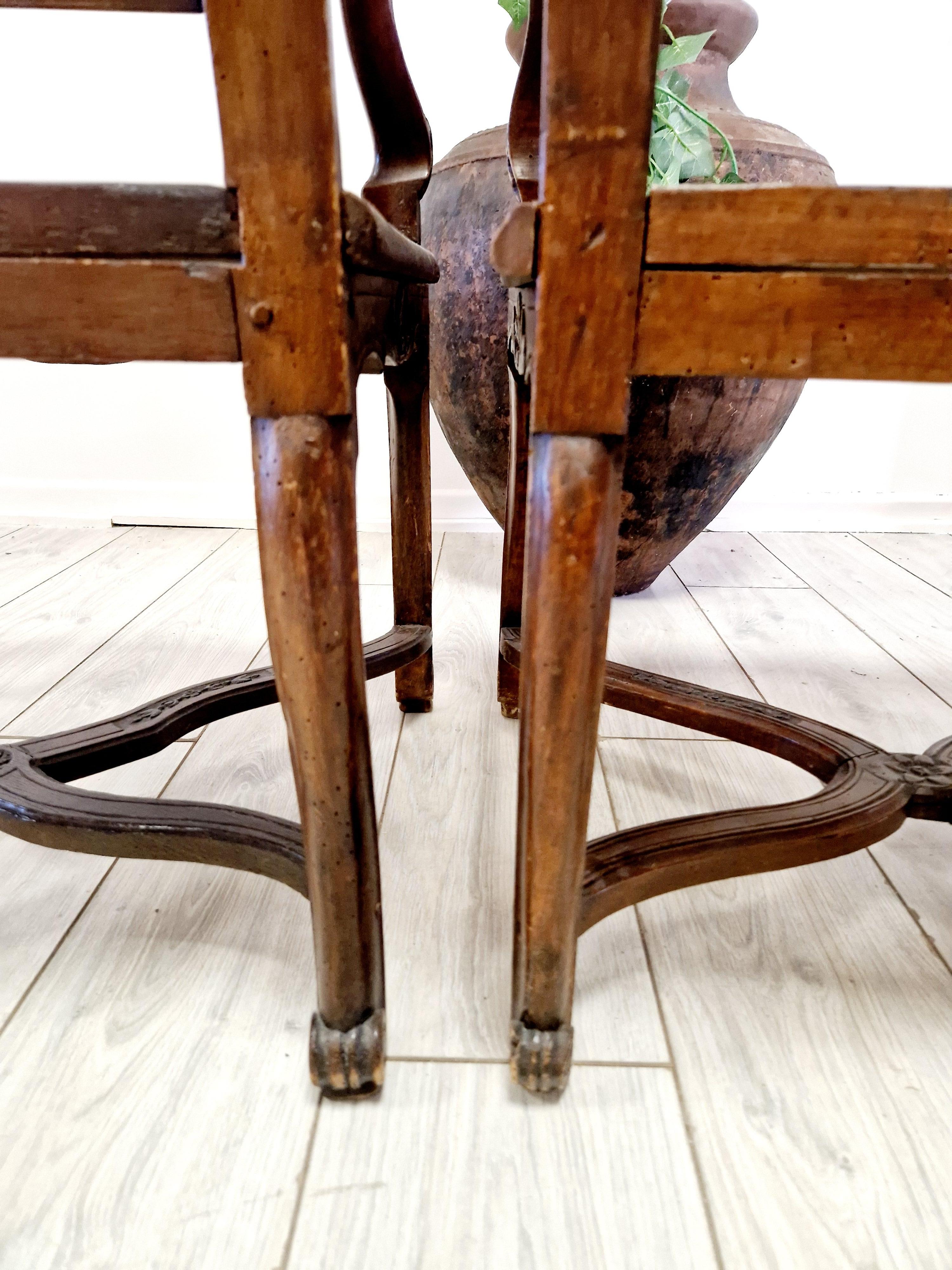 Antique Paire de Fauteuils Canne Français Période Régence en vente 3