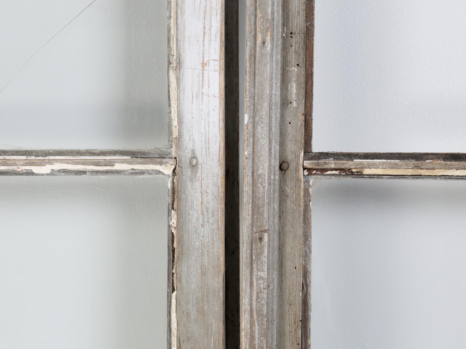 Antique Pair of French Doors in Original Paint, Unrestored 9