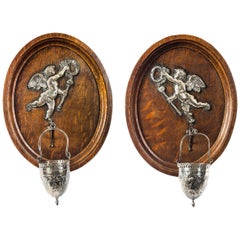 Antique Pair of French Holy Water Stoops, 19th Century