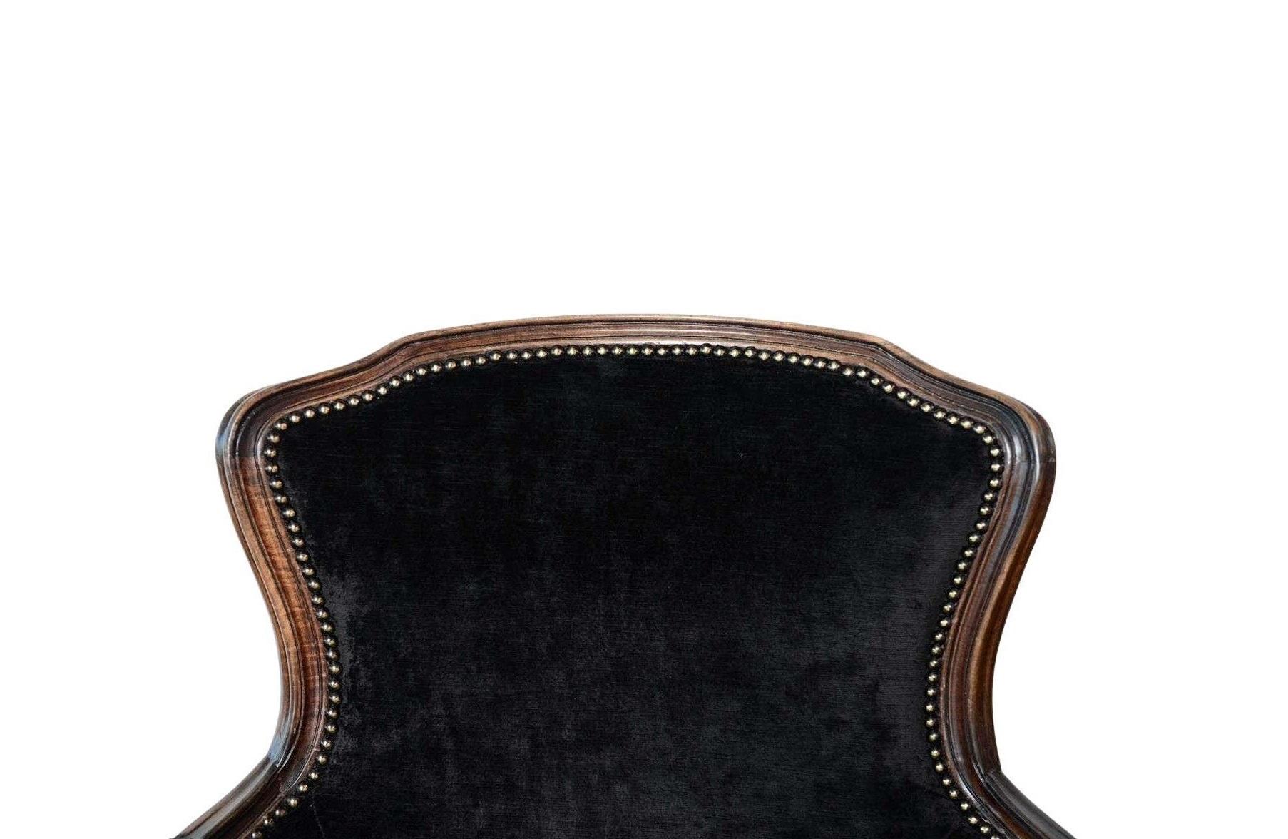 Paire d'anciennes chaises Bergere Louis XV tapissées en vente 1