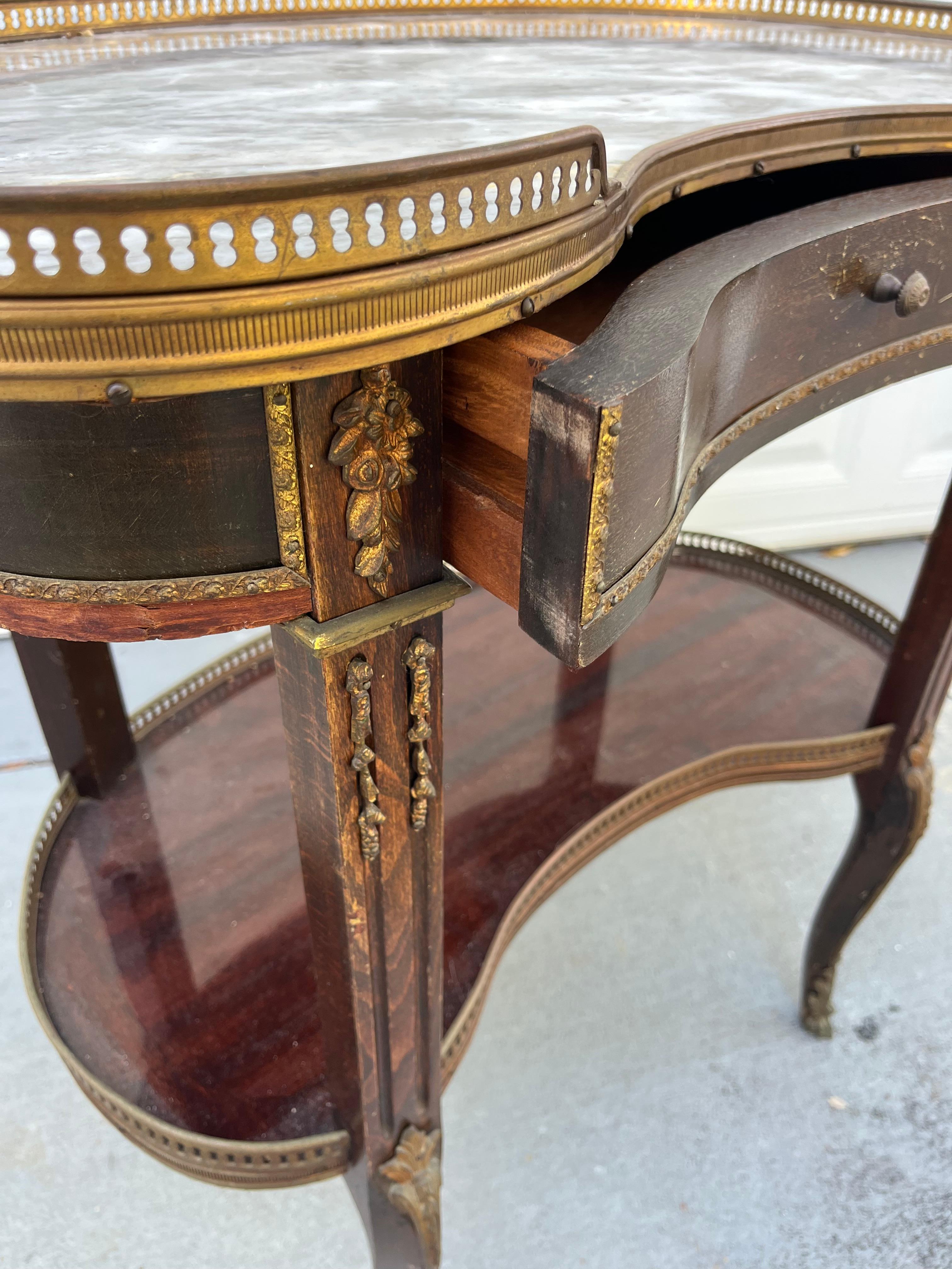 Antique Pair of French Louis XVI Style Side Tables 19th Century 12