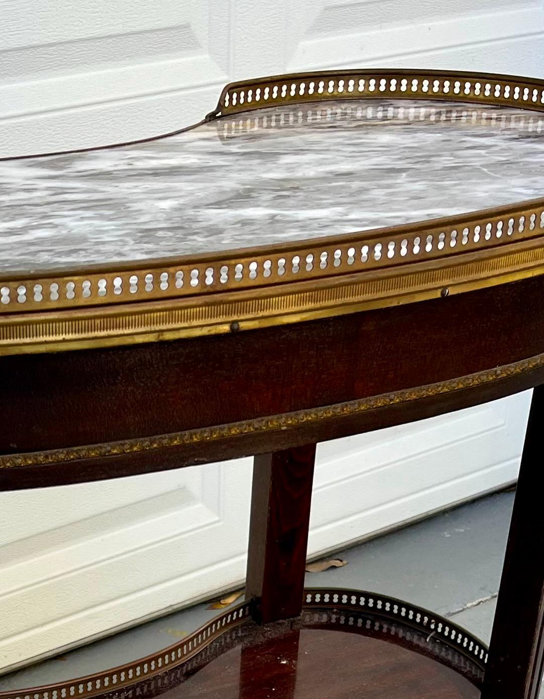 Cast Antique Pair of French Louis XVI Style Side Tables 19th Century