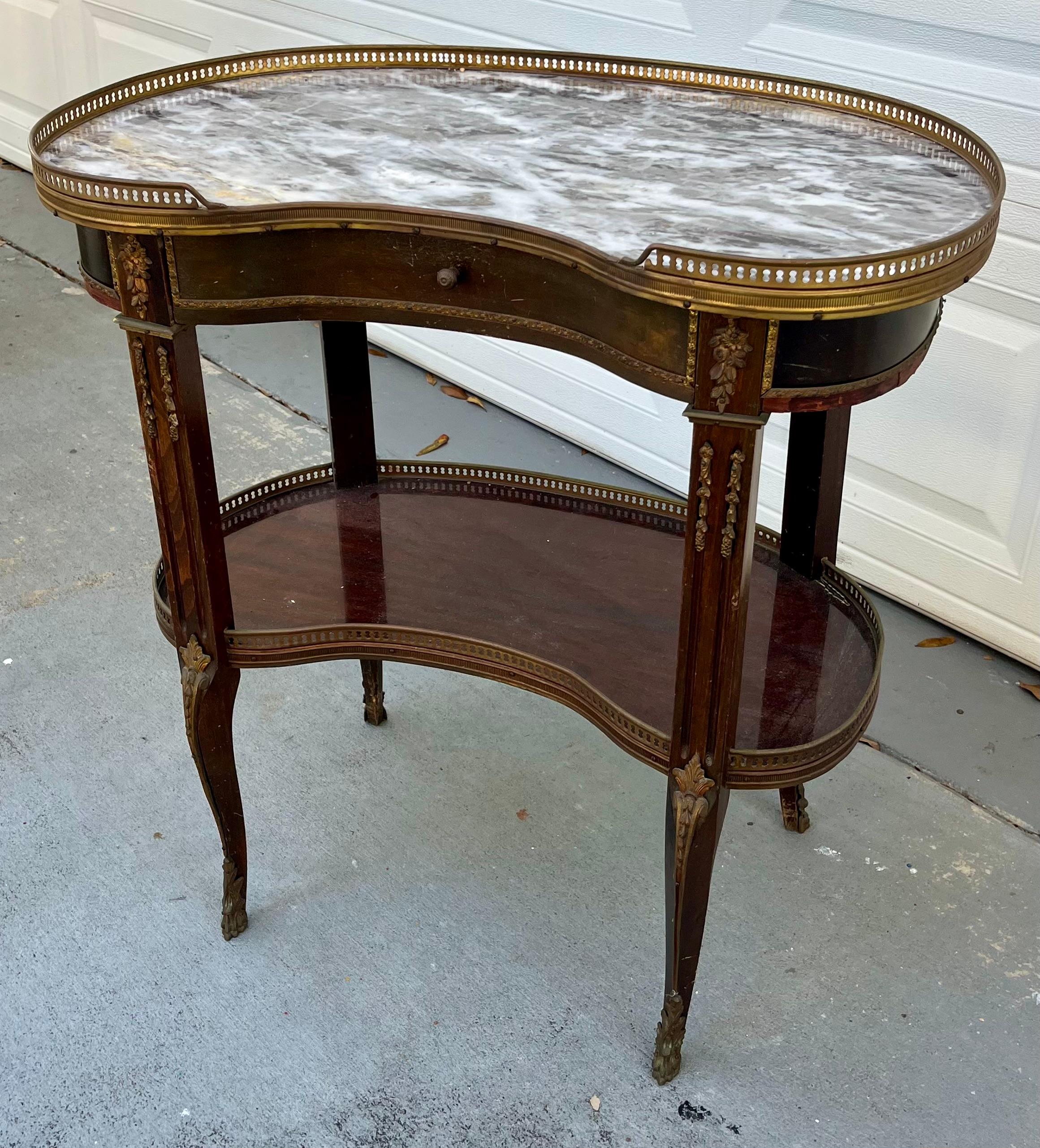 Antique Pair of French Louis XVI Style Side Tables 19th Century 1