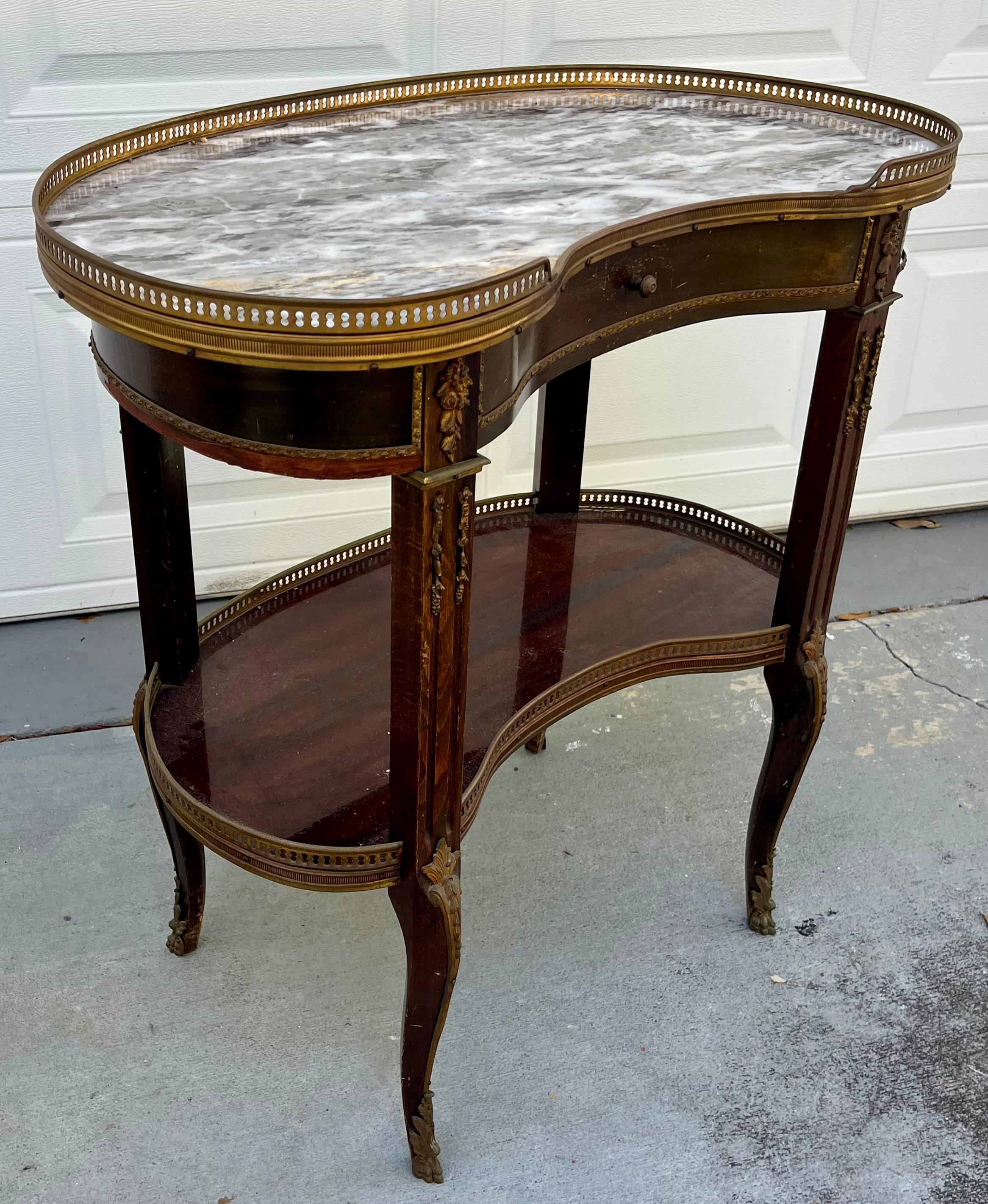 Antique Pair of French Louis XVI Style Side Tables 19th Century 2