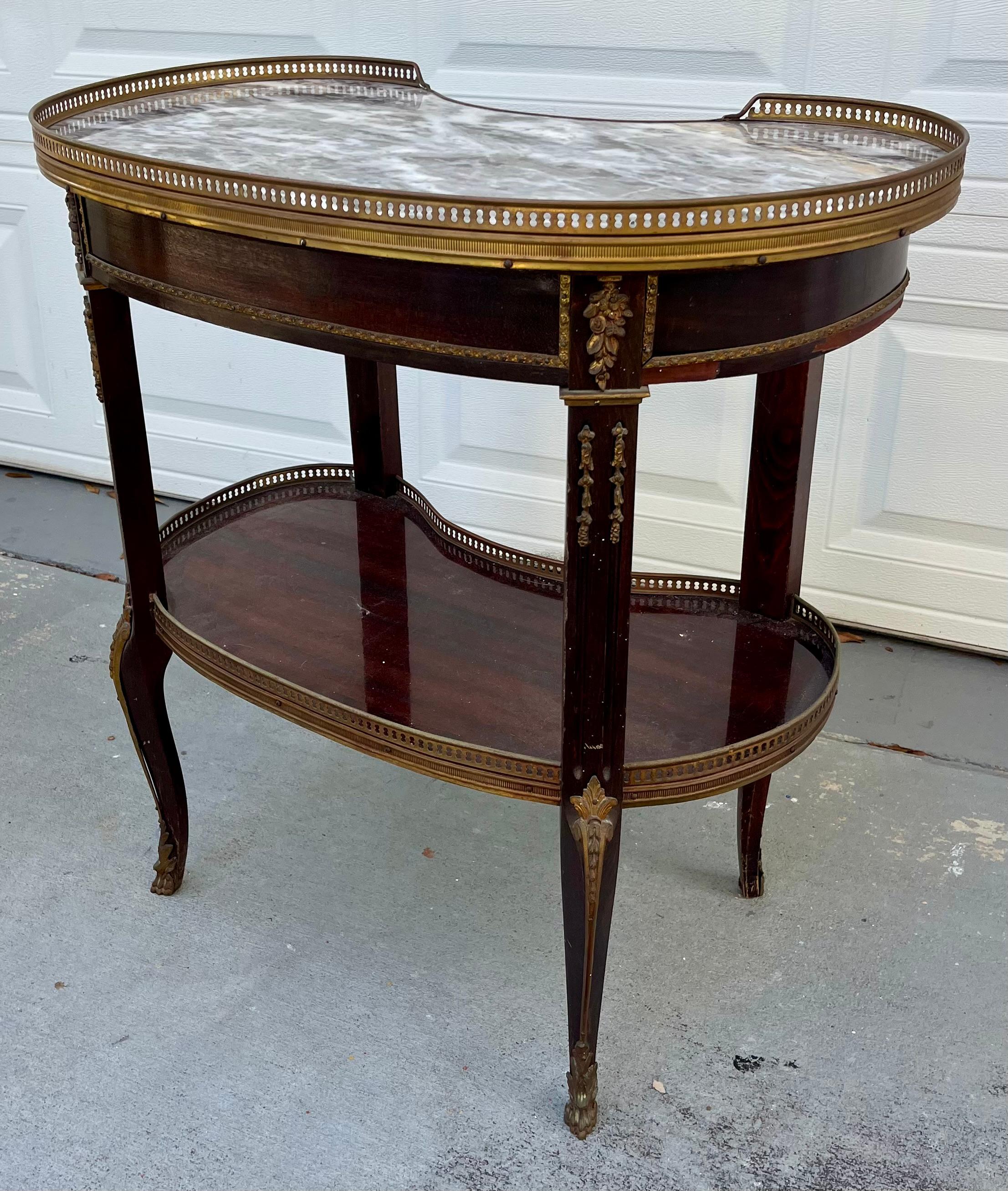 Antique Pair of French Louis XVI Style Side Tables 19th Century 3
